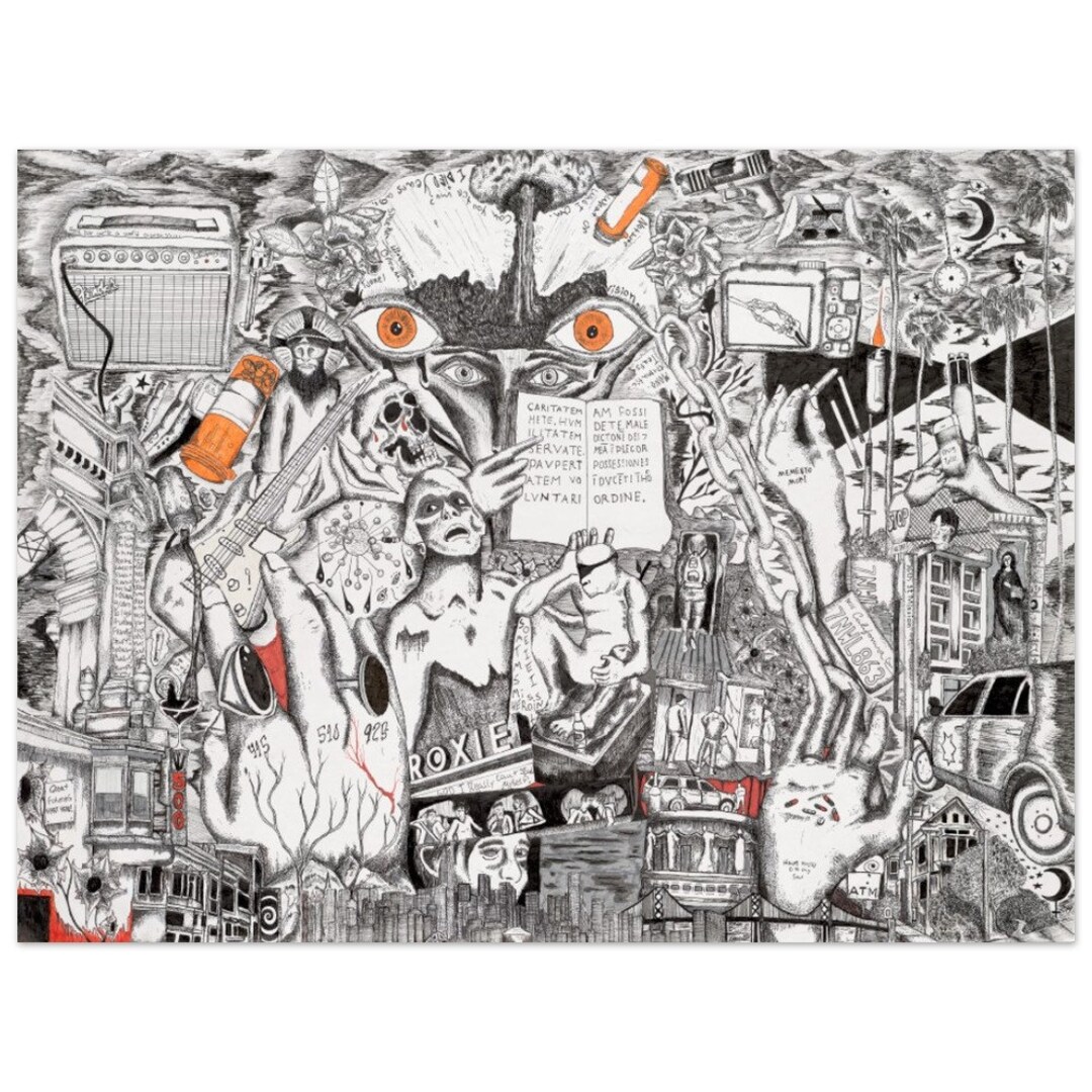 Surreal Black & White Pen and Ink Drawing – San Francisco Mission ...