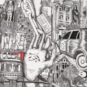 Surreal Black & White Pen and Ink Drawing – San Francisco Mission ...
