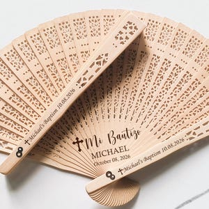 Bulk Mi Bautizo Favors Personalized Fans Custom Baptism Gift Hand Fans First Communion Favor Baptism Christening Favor Church Wedding Favors