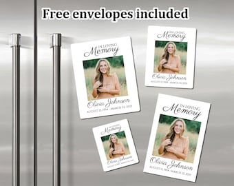 Personalisierter Erinnerungsmagnet für Beerdigungen, In liebevoller Erinnerung Andenken Geschenk, benutzerdefinierte Beerdigung Gunsten Magneten, Erinnerungsgeschenk für Gedenkstätte