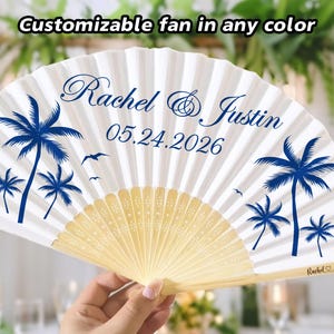 Bulk Wedding Fans for Guests/Custom Wedding Favors/Wedding Hand Fan/Personalized Engraved Fans/Party Favor Folding Fans/White Paper Fan Set