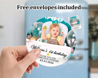 Custom Magnets Birthday Favors for Guests in Bulk/Birthday Photo Favors/Birthday Magnets Favor Photo Magnet/Party Favor/1st Birthday Favors