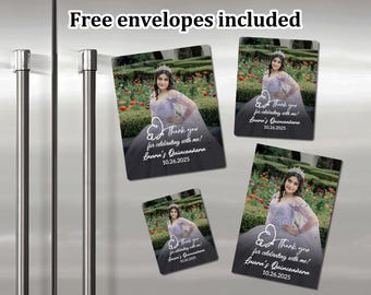 Bulk Custom Quinceanera Photo Favors/Quinceanera Magnets Favor Photo Magnet/Personalized Magnet for Party Favor/Sweet 16 Gifts/Birthday Gift
