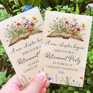 Bulk Retirement Party Favor Seed Packets/In Honor of Retirement Seed Envelope/Nurse Retirement Party Seed Favors/Retirement Seed Packet Gift