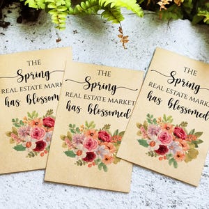 Personalized Spring Real Estate Marketing Seed Packet/Unique Gift for Clients/Realtor Business Cards/Realtor Closing Gifts/Basket Giveaways