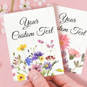 SALE Plantable Seed Papers Bulk Thank You Favors for Guests Personalized Gift for Weddings Custom Seed Paper Wholesale Labels Biodegradable
