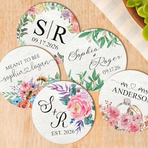 Personalized Wedding Seed Paper, Bulk Wildflower Seed Paper, Plantable Thank you Wedding Favors, Party Favors Gift for Guest, Let Love Grow
