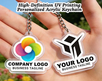 Personalisierter Acryl-Schlüsselanhänger mit Logo, Massen-Logo-Schlüsselanhänger für Branding, Events, Kundengeschenke & Messen, Business Giveaway