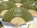 Personalized Silk Hand Fan, Custom Initial Wedding Fans, Bulk Bridal Party Favors, Bridesmaid Gifts, Wedding Ceremony Special Event Gift product logo