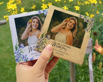 Custom Funeral Seed Favor for Guests, Memorial Wildflower Seed Packets with Photo, Bulk Funeral Favors, Celebration of Life, Sympathy Gifts