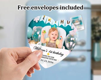 Personalized Birthday Magnets/Custom Birthday Photo Favors/1st Birthday Party Favor/Personalized Gifts for Birthday/Custom Fridge Magnets