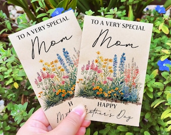 Bulk Mother's Day Favors Seed Packets/Mothers Day Brunch Seed Favor/Mother's Day Card Seeds Included/Party Favor Packet/Realtor Gift for Mom