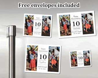 Magneti fotografici personalizzati per anniversario, regalo per anniversario di matrimonio, regalo personalizzato per coppia, magneti per frigorifero con foto, ricordo per anniversario