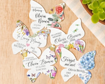 Plantable Memorial Seed Paper/Bulk Personalized Memorial Favors/Funeral Keepsake Gift/Forget Me Not Wildflower Seed Paper/In Loving Memory