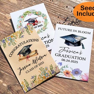 Custom Graduation Wildflower Seed Packet Graduation Seed Packets Favor for Guest Seeds of Success Favors in Bulk Seed Favor for DIY Gardener