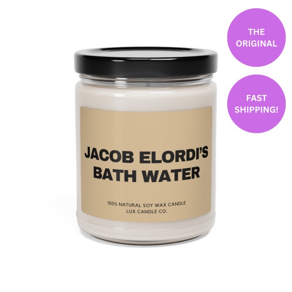 Jacob Elordi's Bath Water Candle, Original by LuxCandleCorner, Funny Candle, Scented Soy Candle