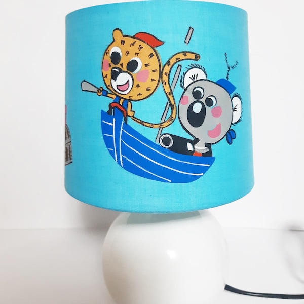 Lampe de chevet peinte main enfant bébé pirate