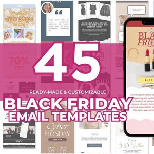 ブラックフライデーのメールテンプレート | Eコマース向けCanvaデザイン | KlaviyoとMailchimpで売上を伸ばす