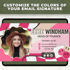 Editable Green Email Signature Template for Gmail and Outlook Ideal for ...