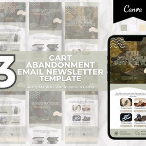 Klaviyo Mailchimp 用の編集可能なキャンプ用品カート放棄メール テンプレート、中小企業経営者向けの E コマース ニュースレター テンプレート
