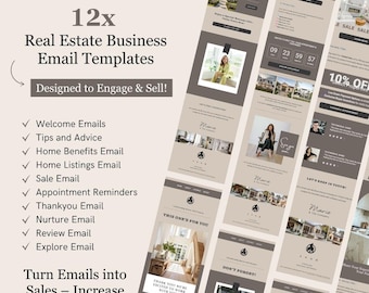 Khaki Flodesk Real Estate Business Email Templates Bundle