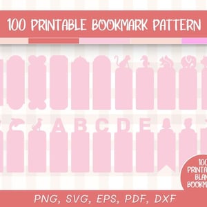 Printable Blank Bookmark template | Bookmark svg bundle | Circut Bookmark patterns | Clipart