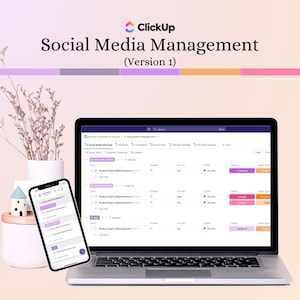Social Media Management ClickUp Template for Beginners  | ClickUp Social Media Calendar | ClickUp for Small Business