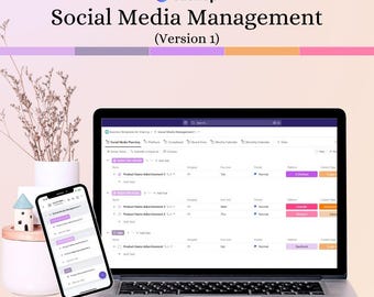 Social Media Management ClickUp Template for Beginners  | ClickUp Social Media Calendar | ClickUp for Small Business