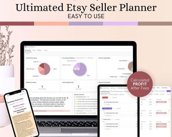 Etsy Shop Planner Clickup Template | Etsy Shop Planner | Etsy sales tracker | Etsy expense tracker Clickup Template for beginner