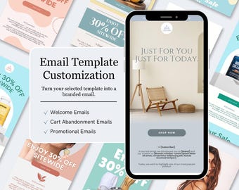 eCommerce Email Template Customization Service, Welcome Email, Cart Abandonment Email, Promotional Email