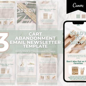Editable Household Items Cart Abandonment Email Template  for Klaviyo Mailchimp, E-commerce Newsletter Template for Small Business Owner