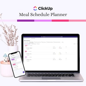 Meal Prep Schedule Clickup Template for Beginners | Clickup Planner for Mom| | Meal Plan Schedule