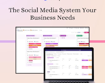 Beginner-Friendly Social Media Management ClickUp Template | Social Media Calendar | Easy Content Planning System