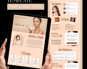Beige / Nude Lash Tech Acuity Scheduling Template | Editable Canva Booking Site Template