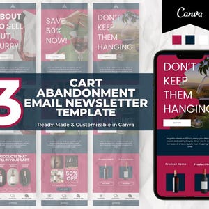 Klaviyo Mailchimp 用の編集可能なワインカート放棄メール テンプレート、中小企業経営者向けの E コマース ニュースレター テンプレート