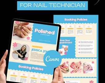 Nail Tech Acuity Scheduling Template| Pastel Editable Canva Booking Site Template for Hair Lash Nail Brands