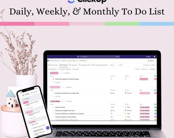 ClickUp To do list to Set Priority | Customisable Task Manager & Productive Planning | Editable ClickUp Template for desktop, mobile, tablet