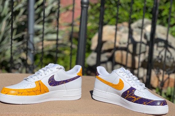 Air Force 1 Custom LA Lakers - Etsy