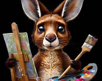 Cute Kangaroo Clipart Bundle | Aussie Animal PNG Images (Digital Download)