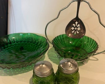 Rare Emerald green vintage charming pieces to add to your kitchen