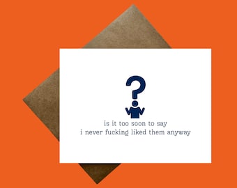 Divorce Card / Breakup Card / Humor / Support / Cheer Up / Divorce Support Card / Going Through a Divorce / Breakup / Congrats on Divorce