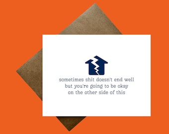Divorce Card / Breakup Card / Humor / Support / Cheer Up / Divorce Support Card / Going Through a Divorce / Breakup / Congrats on Divorce