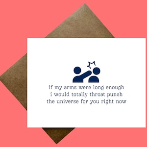 Carte amusante pour un ami / Carte de voeux amusante / Juste parce que / Humour / Soutien / Encouragement / Je pense à vous / Encourager / Faire face