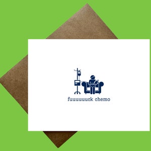 Tarjeta de cáncer / Tarjeta de quimioterapia / Tarjeta de quimioterapia divertida / Humor / Apoyo / Estímulo / Tarjeta de apoyo al cáncer / Pasar por quimioterapia / La quimioterapia apesta