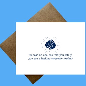 Tarjeta divertida para maestros / Apreciación del maestro / Tarjetas para maestros / Regalo para maestros / Tarjeta de felicitación para maestros / Apoyo para maestros / Estímulo