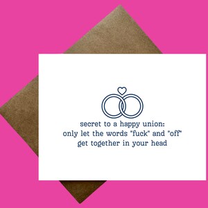 Carte de mariage / Carte de fiançailles / Félicitations / Cadeau de shower de bébé / Cadeau de mariage / Shower de bébé / Carte drôle pour la mariée / Future mariée