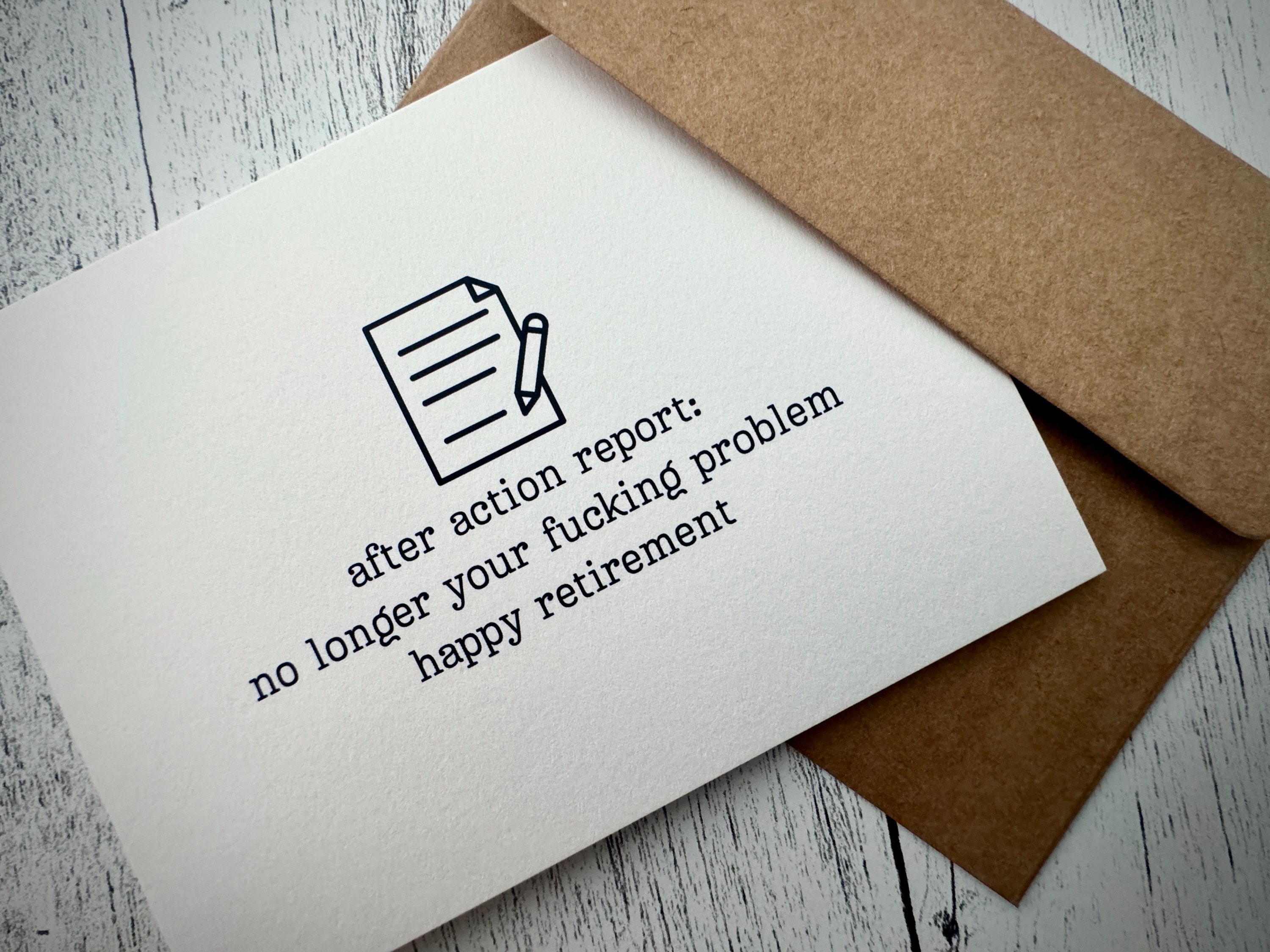 Funny Military Cards / Retirement Cards / Military Retirement / Army