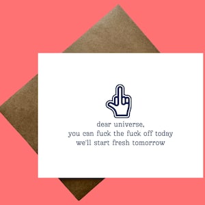 Carte amusante pour un ami / Carte de voeux amusante / Juste parce que / Humour / Soutien / Encouragement / Je pense à vous / Encourager / Faire face