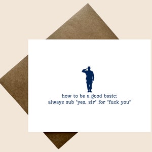 Tarjetas de entrenamiento básico / BMT / BCT / Tarjetas de felicitación de la academia de servicio / Tarjetas divertidas del campo de entrenamiento / Fuerza aérea / Ejército / Marina / Guardia costera / Soporte