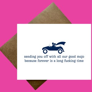 Carte de mariage / Carte de fiançailles / Félicitations / Cadeau de shower de bébé / Cadeau de mariage / Shower de bébé / Carte drôle pour la mariée / Future mariée